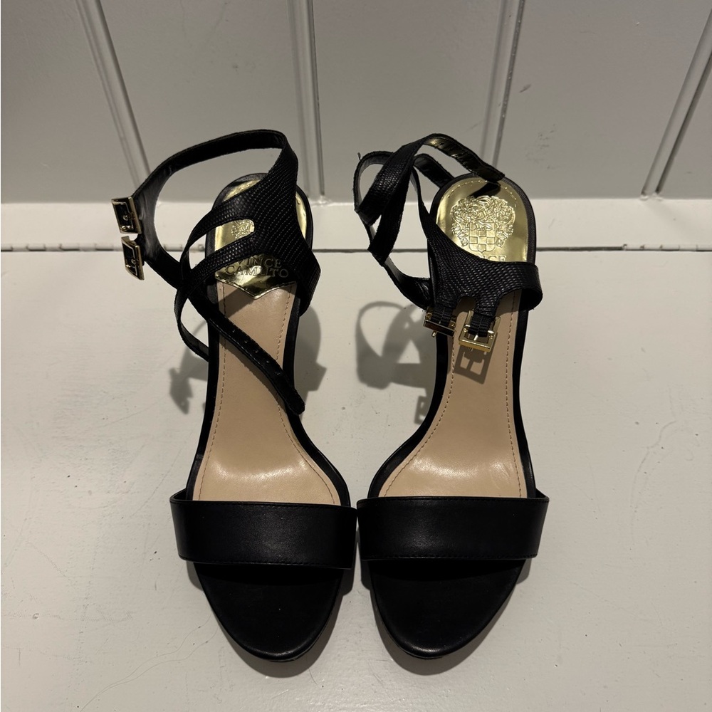 Vince Camuto Black Strappy Heels